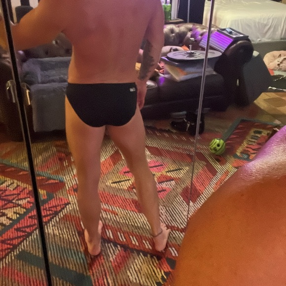 Men sexy speedo with cut out on the hip black - Picture 4 of 10